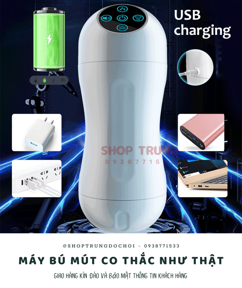 Máy Thủ Dâm Heihei Cup Rung Hút Tự Động Siêu Kích Thích