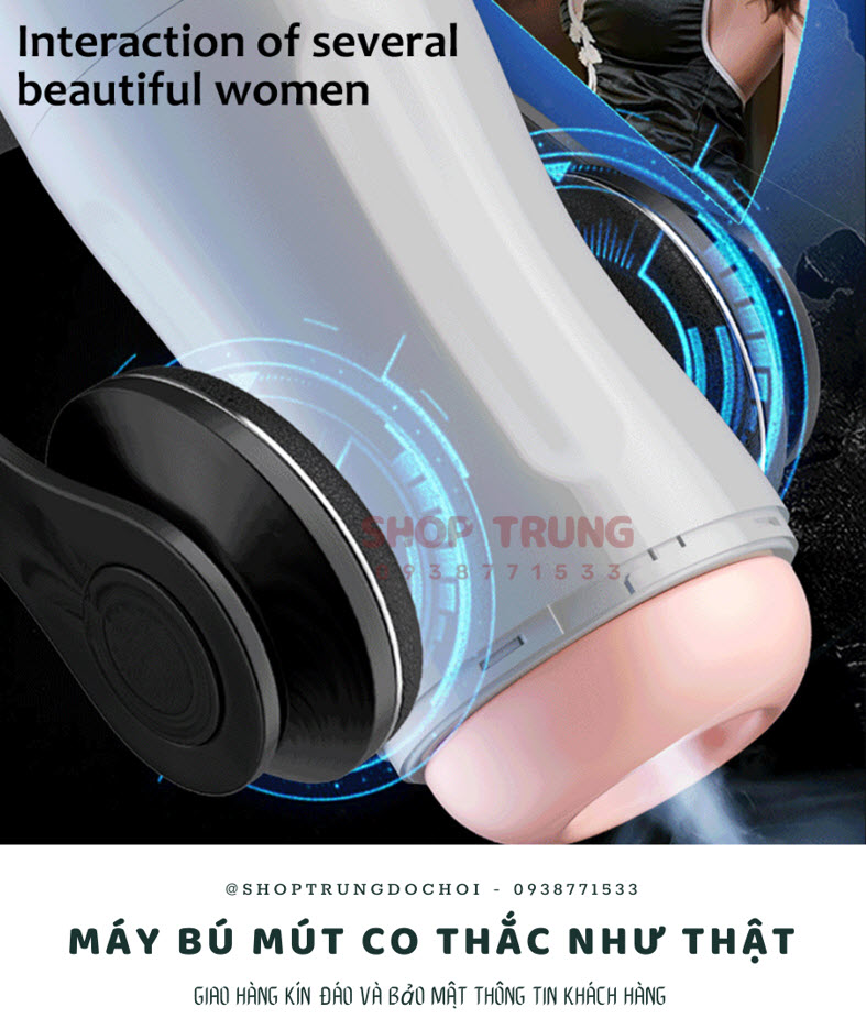 Máy Tự Sướng Heihei Cup Rung Hút Co Thắt Tự Động Kích Thích