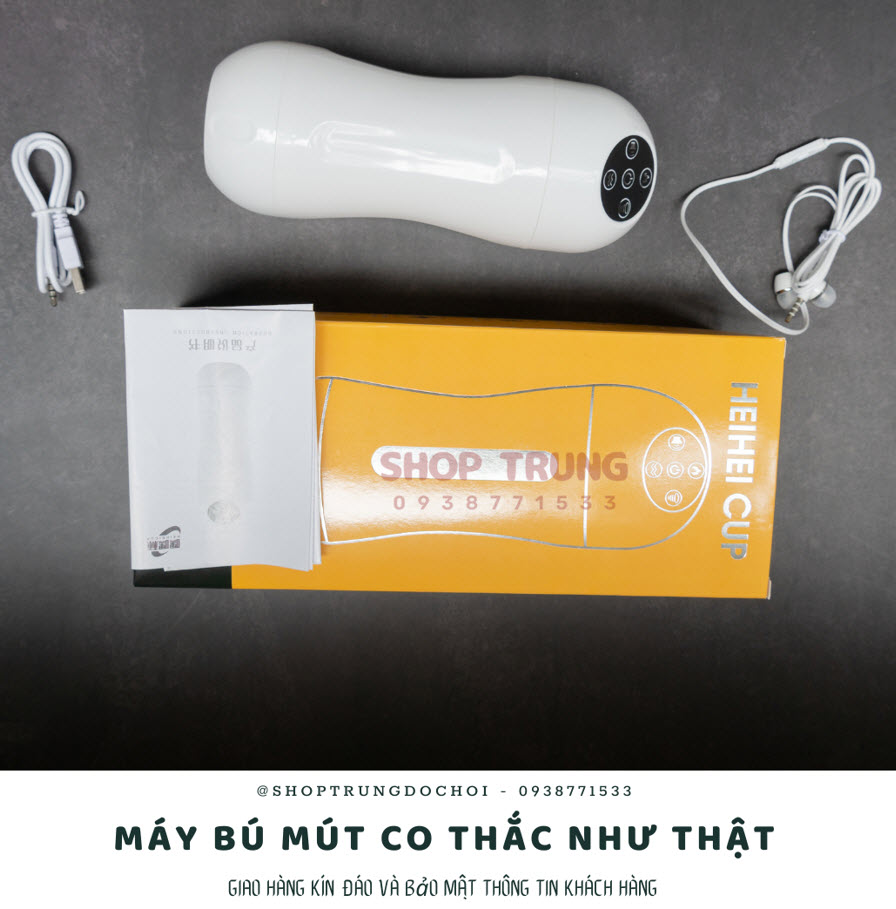 Máy Thủ Dâm Heihei Cup Rung Hút Tự Động Siêu Kích Thích
