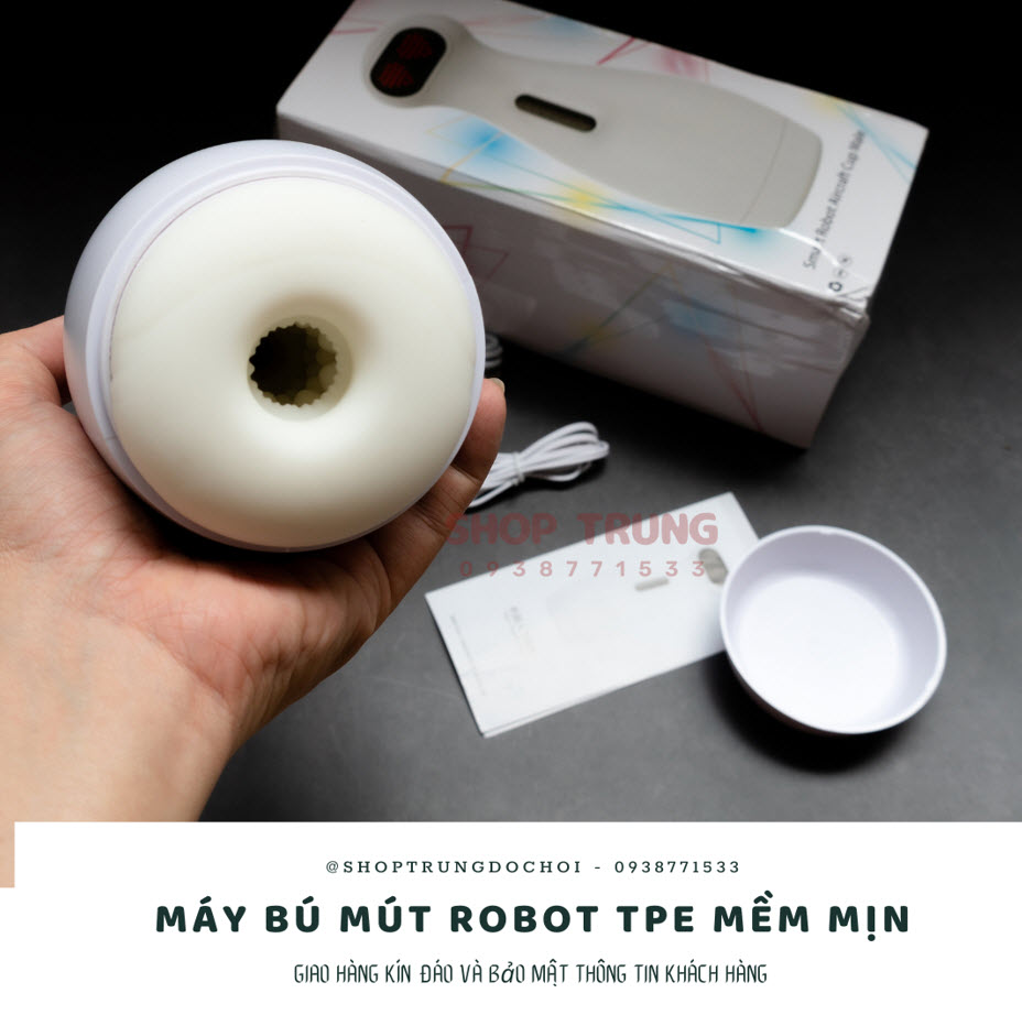 Máy rung bú hút Cute Robot co thắt tự động sướng mê ly