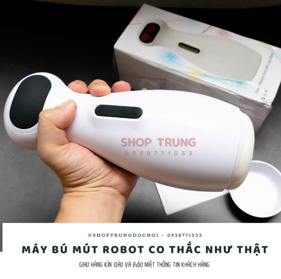 Máy rung bú hút Cute Robot co thắt tự động sướng mê ly