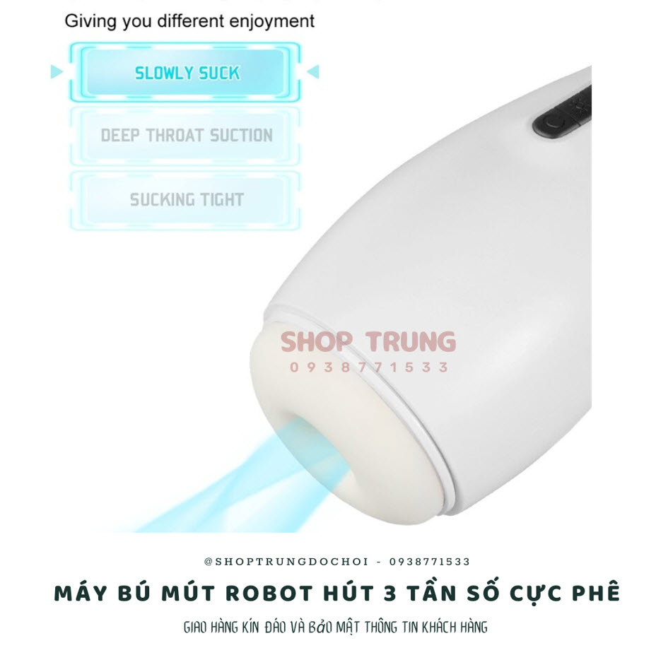 Máy rung bú hút Cute Robot co thắt tự động sướng mê ly