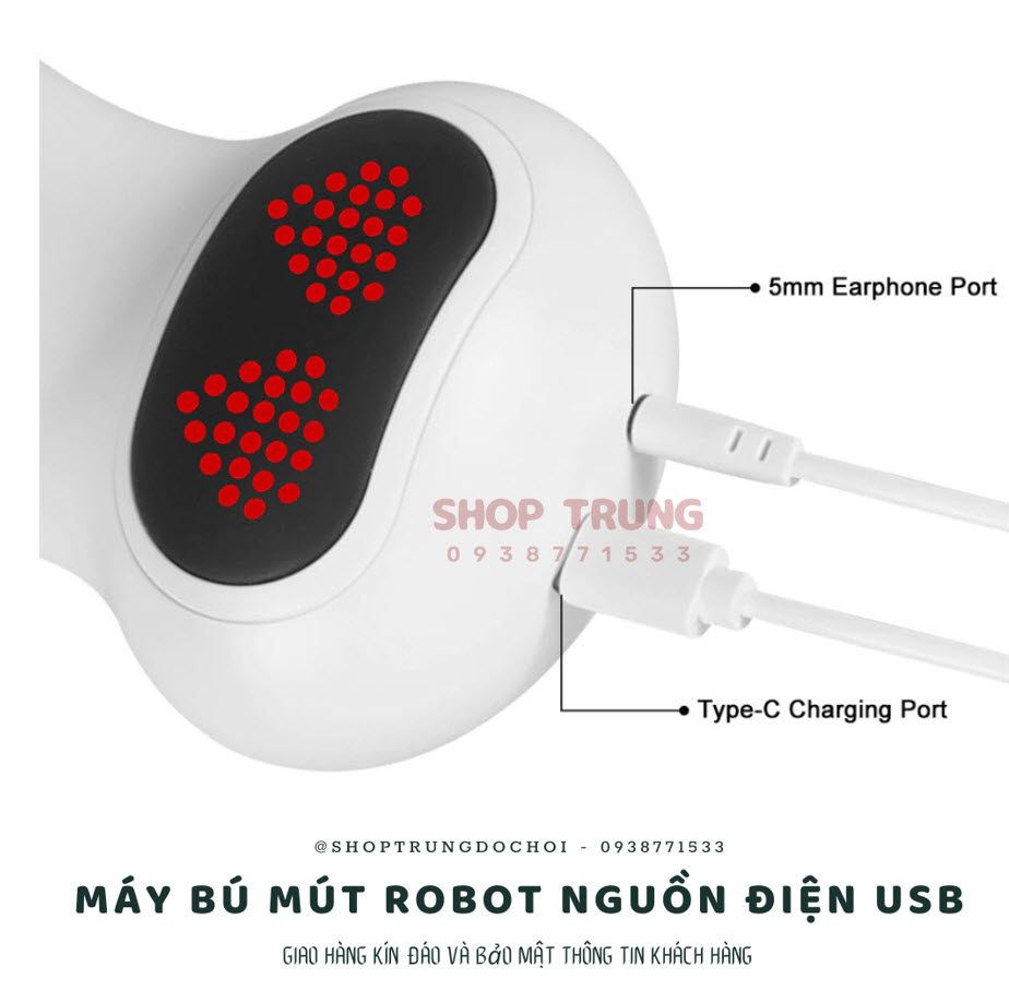Máy rung bú hút Cute Robot co thắt tự động sướng mê ly