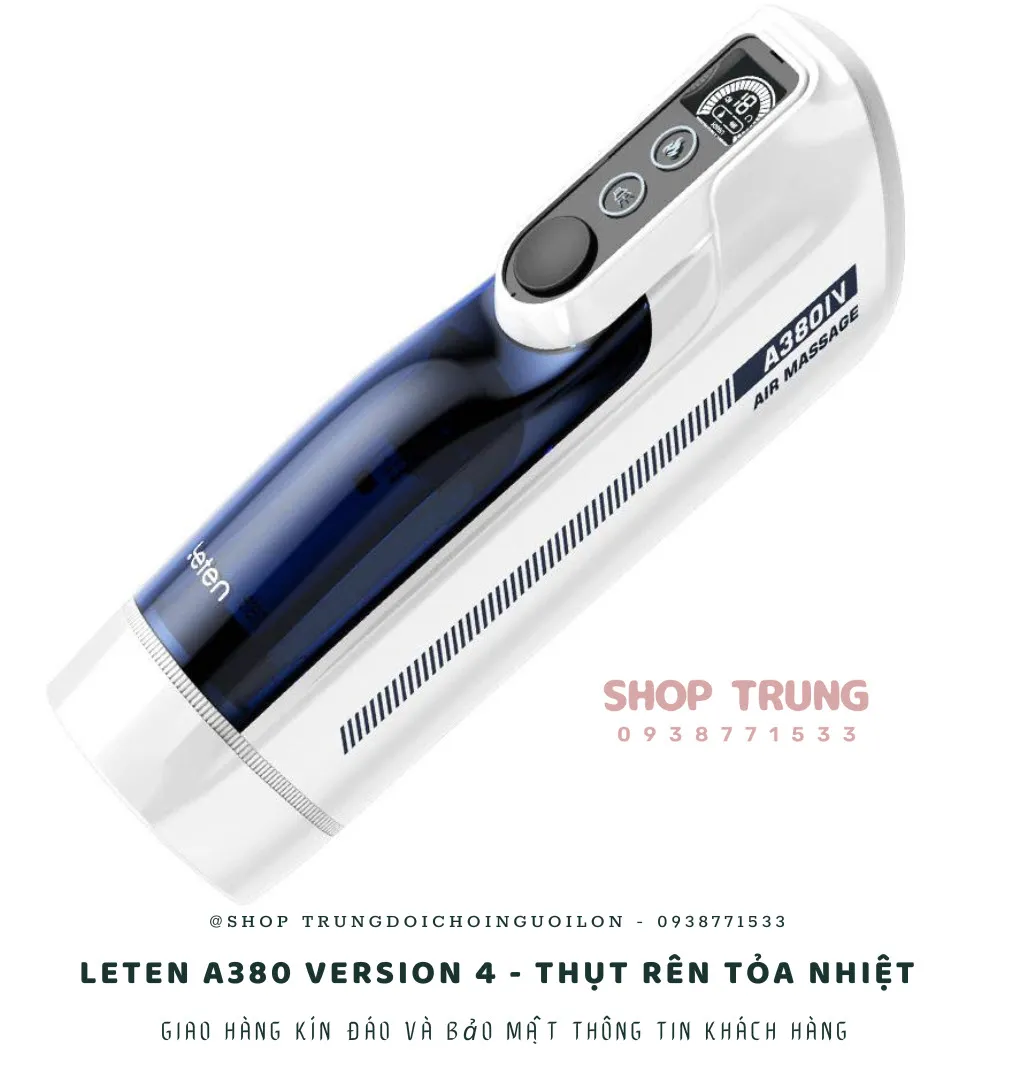 Máy Tự Động Rung Thụt Leten A380 Gen 4 USB Sạc Tỏa Nhiệt 40 Độ