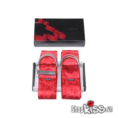 Dây trói tay Lelo BOA vải lụa bạo dâm cao cấp đỏ đen tím
