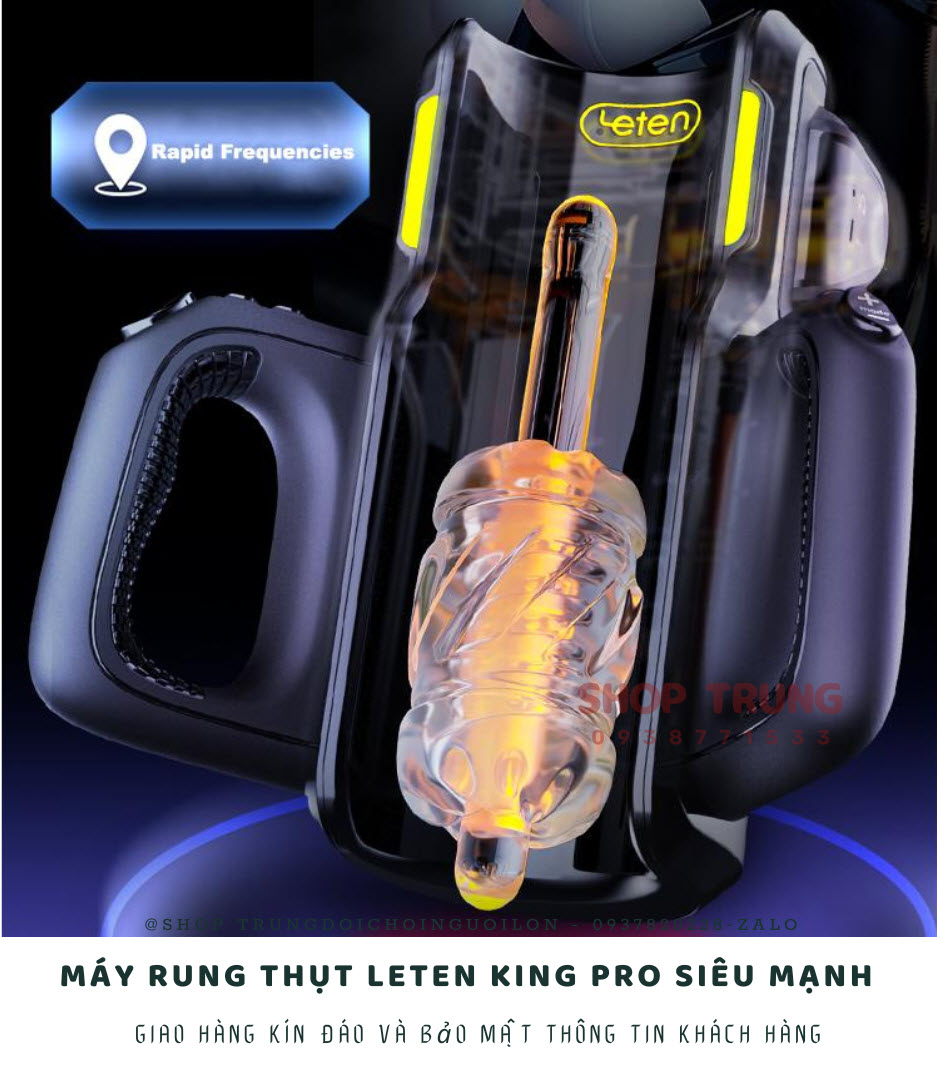 Máy thủ dâm Leten King Pro rung thụt siêu mạnh