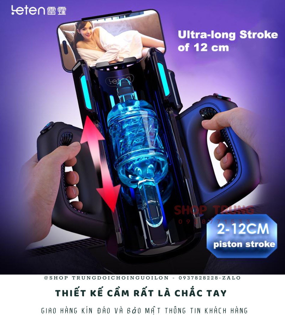Máy thủ dâm Leten King Pro rung thụt siêu mạnh