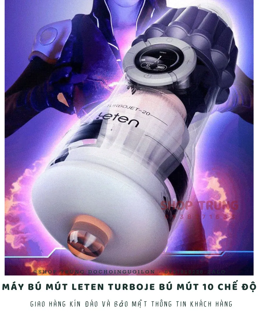 Máy Bú Mút Leten Turbojet Hút Rung 10 Chế Độ Cho Nam