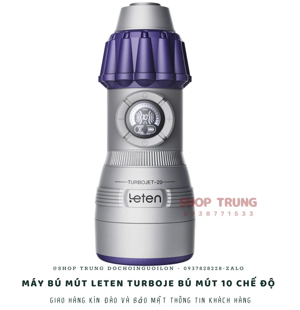 Máy Bú Mút Leten Turbojet Hút Rung 10 Chế Độ Cho Nam