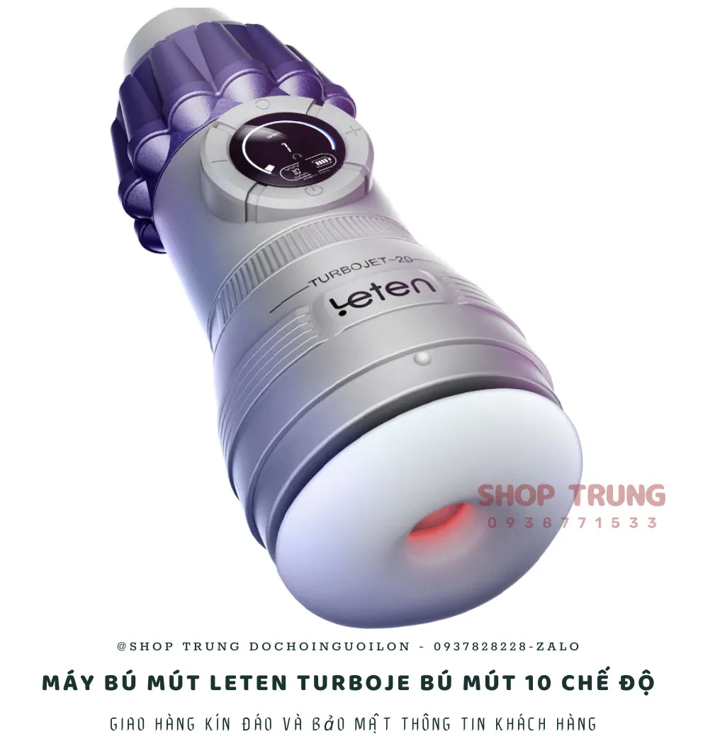 Máy Bú Mút Leten Turbojet Hút Rung 10 Chế Độ Cho Nam