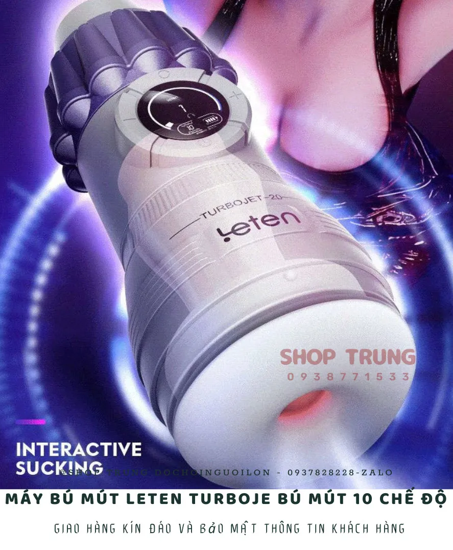 Máy Bú Mút Leten Turbojet Hút Rung 10 Chế Độ Cho Nam