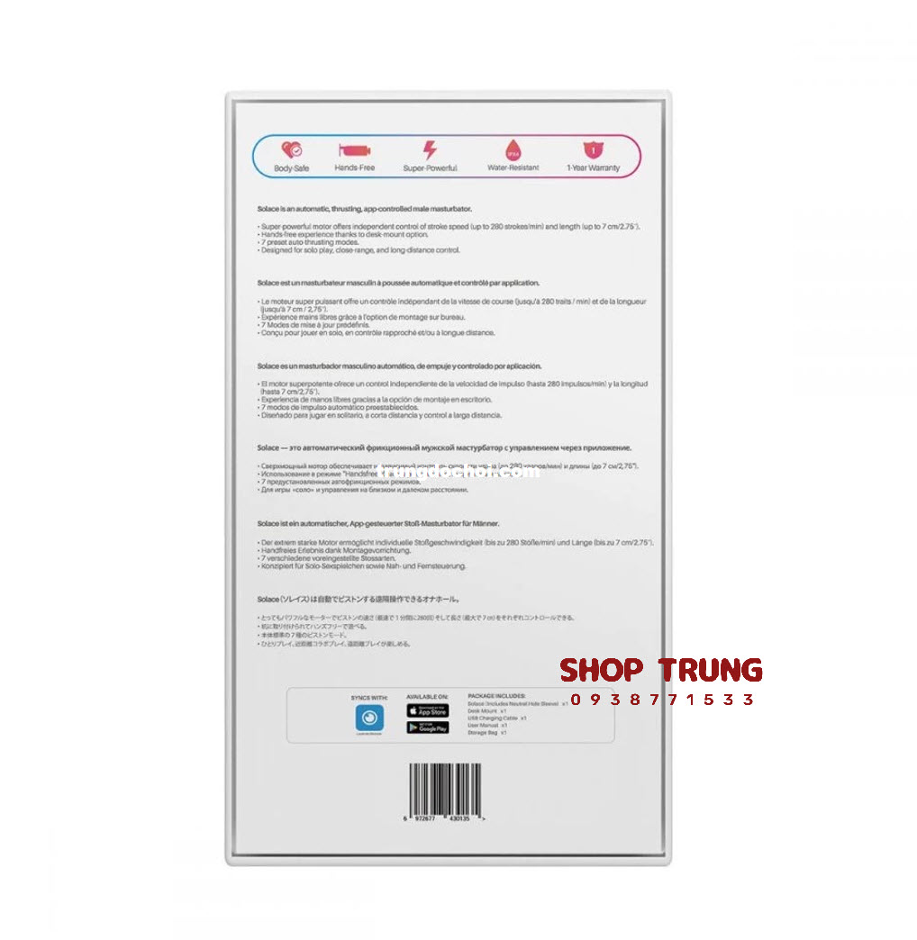 Máy Rung Thụt Lovense Solace Cực Phê Tăng Khoái Cảm Tối Đa