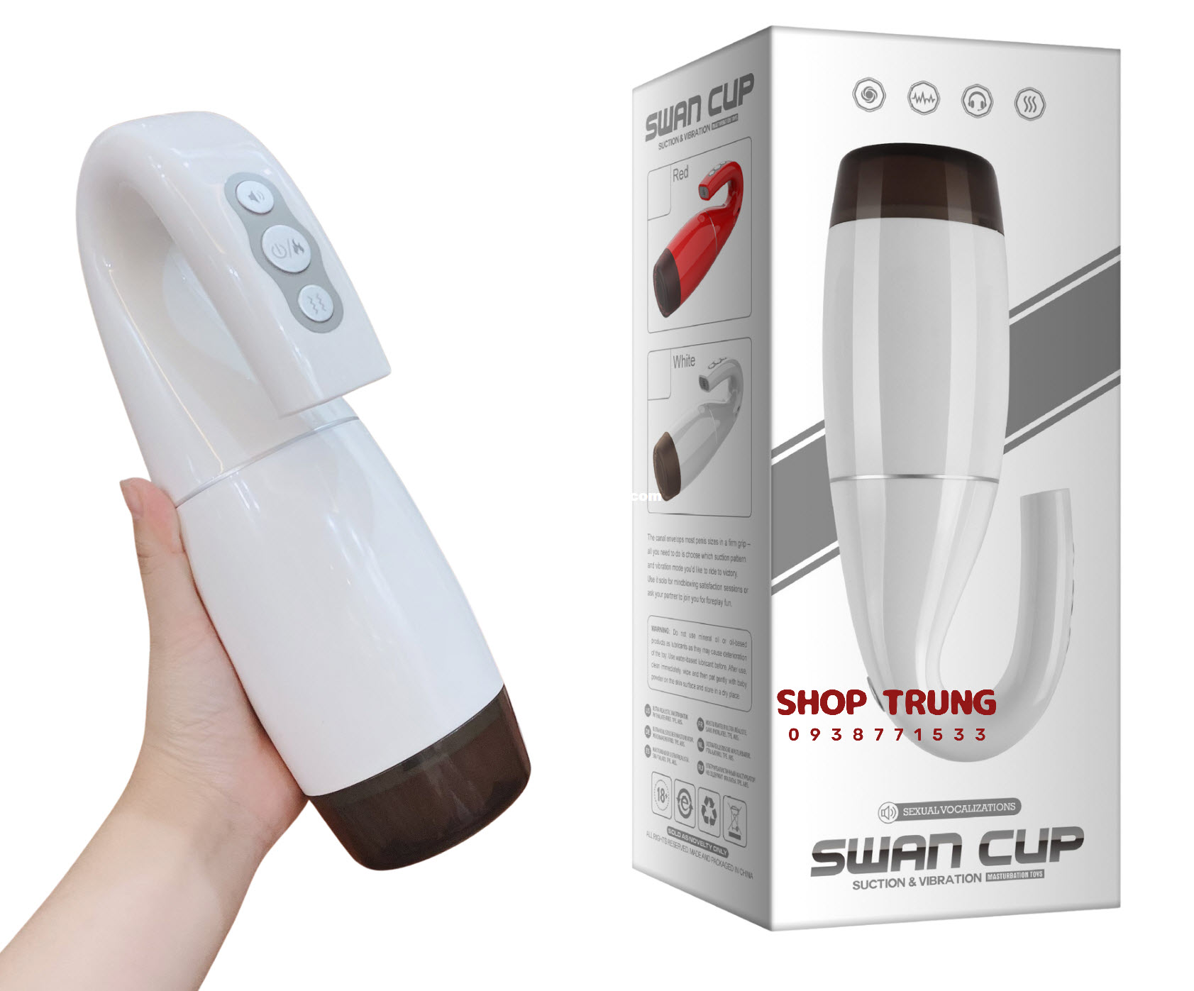 Máy Thủ Dâm Swan 7 Chế Độ Rung Tự Động Siêu Thỏa Mãn 2024