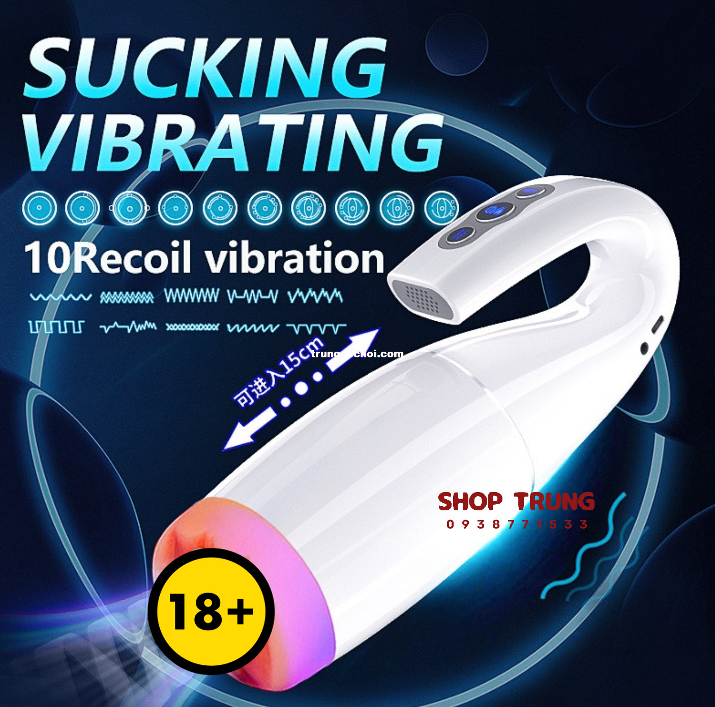 Máy Thủ Dâm Swan 7 Chế Độ Rung Tự Động Siêu Thỏa Mãn 2024