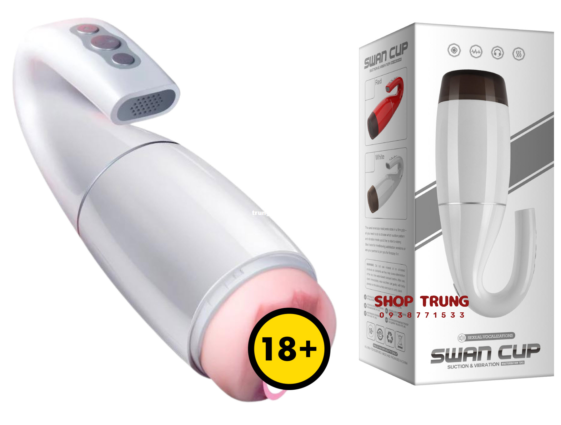 Máy Thủ Dâm Swan 7 Chế Độ Rung Tự Động Siêu Thỏa Mãn 2024