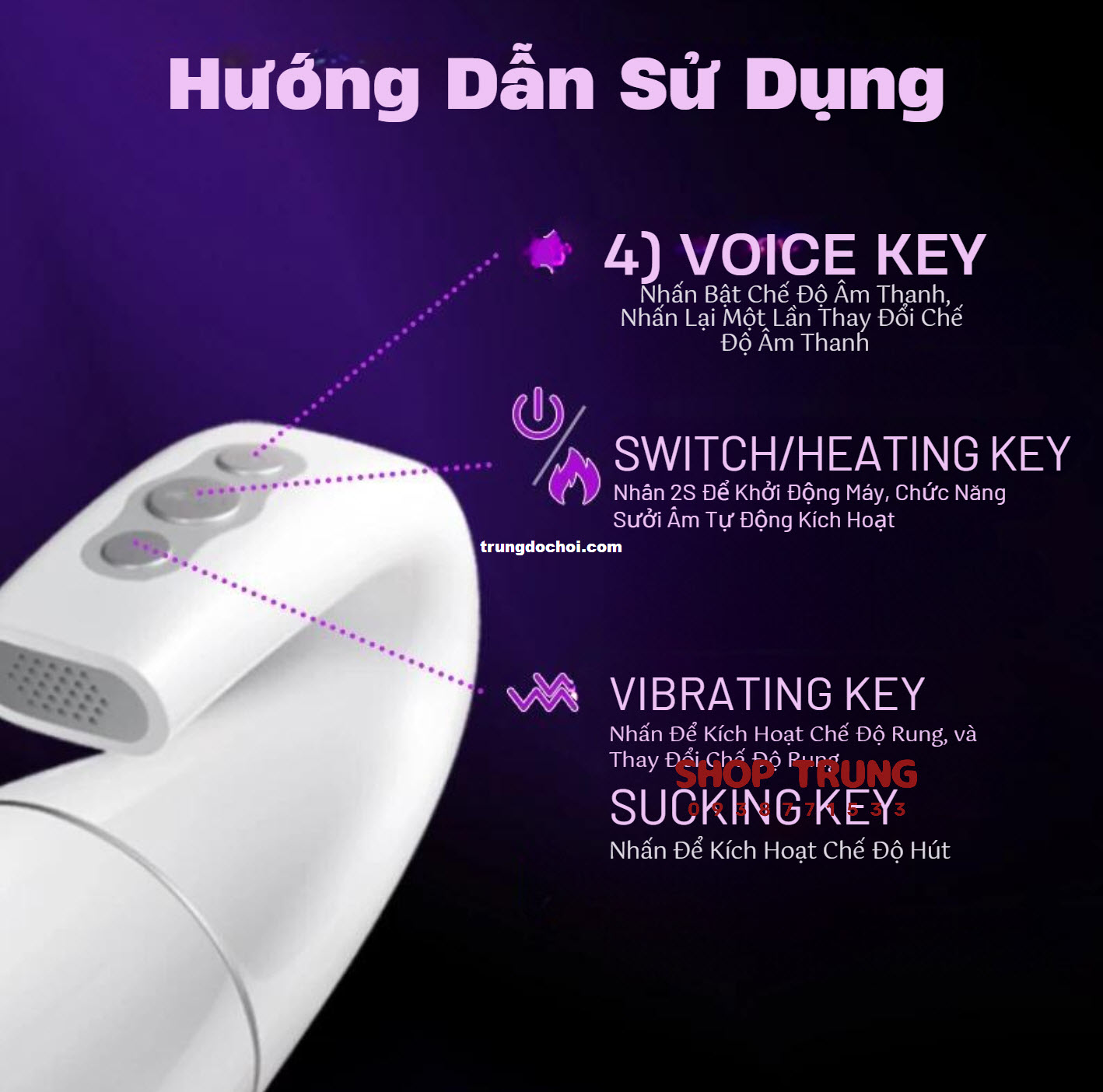 Máy Thủ Dâm Swan 7 Chế Độ Rung Tự Động Siêu Thỏa Mãn 2024