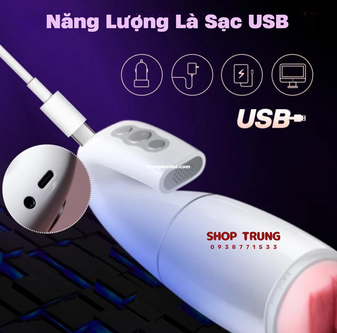 Máy Thủ Dâm Swan 7 Chế Độ Rung Tự Động Siêu Thỏa Mãn 2024