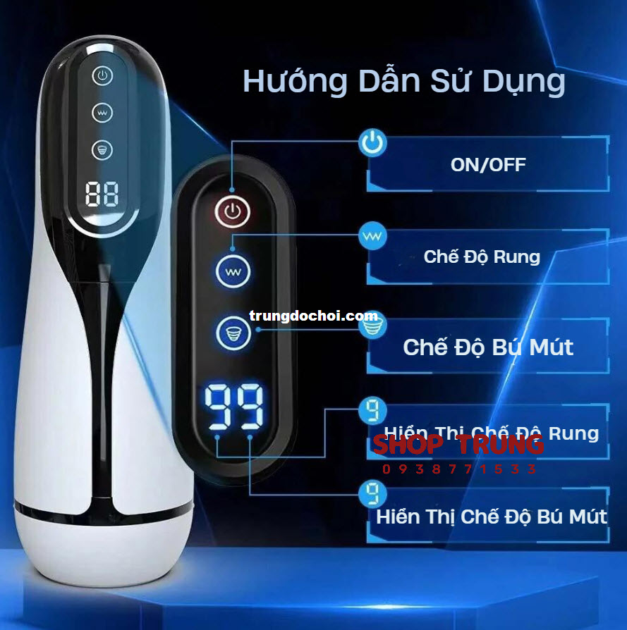 Máy Bú Mút Dương Vật 9 Chế Độ Rung Hút LCD Sảng Khoái Máy Bú Mút Dương Vật 9 Chế Độ Rung Hút LCD Sảng Khoái