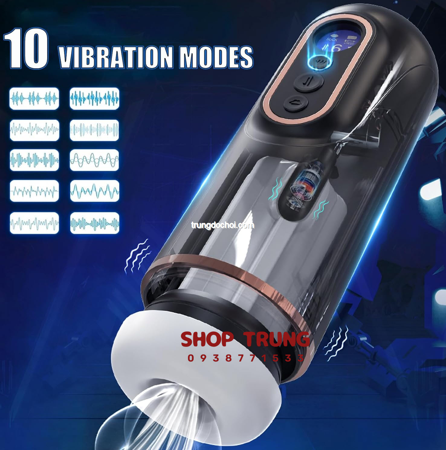 Máy Massage Tự Động Rung Thụt Co Bóp Có Nhiệt Độ Thỏa Mãn