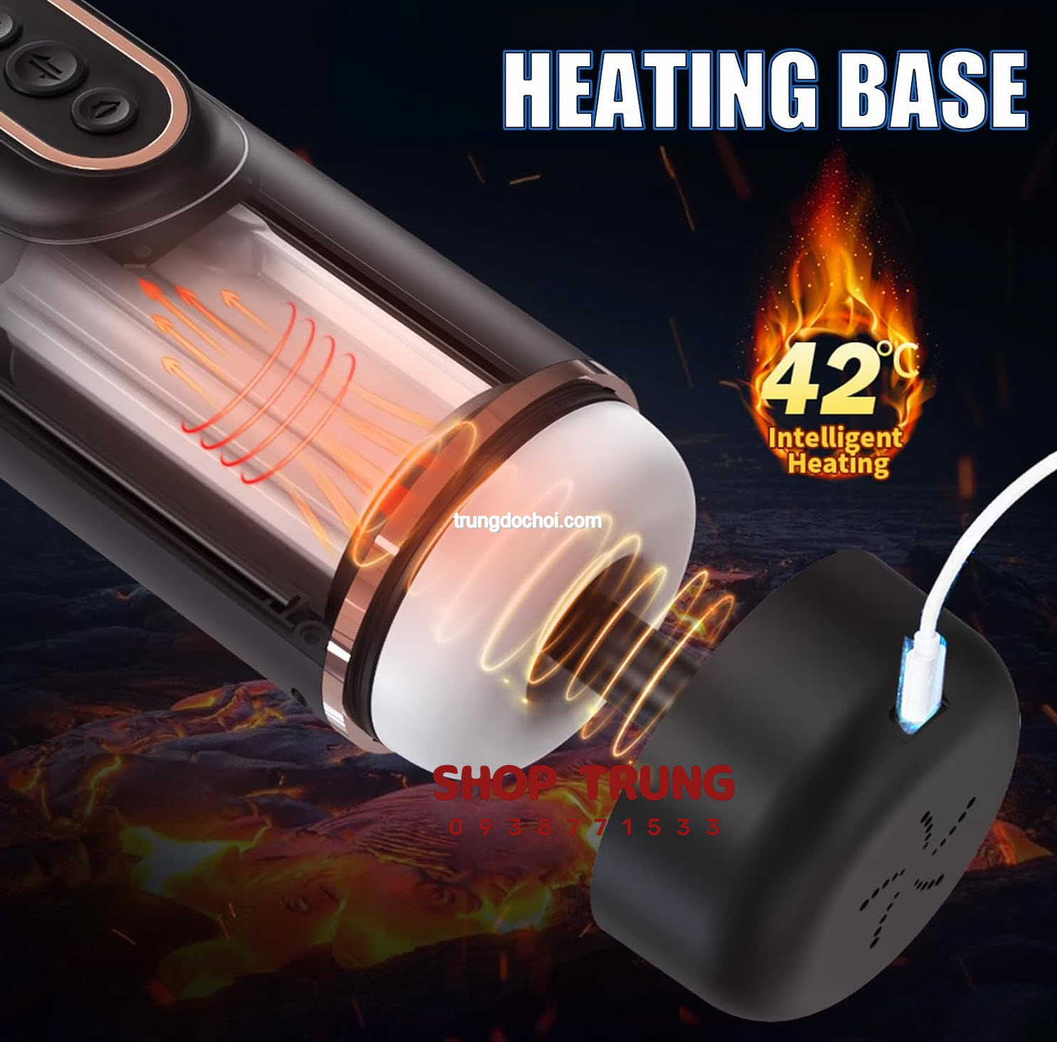 Máy Massage Tự Động Rung Thụt Co Bóp Có Nhiệt Độ Thỏa Mãn