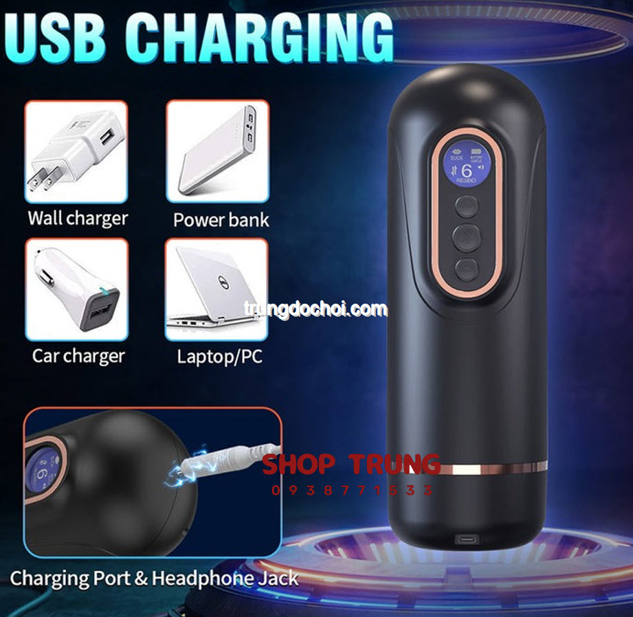 Máy Massage Tự Động Rung Thụt Co Bóp Có Nhiệt Độ Thỏa Mãn