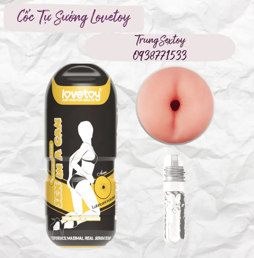 Cốc tự sướng Lovetoy hình hậu môn rung tăng khoái cảm nam