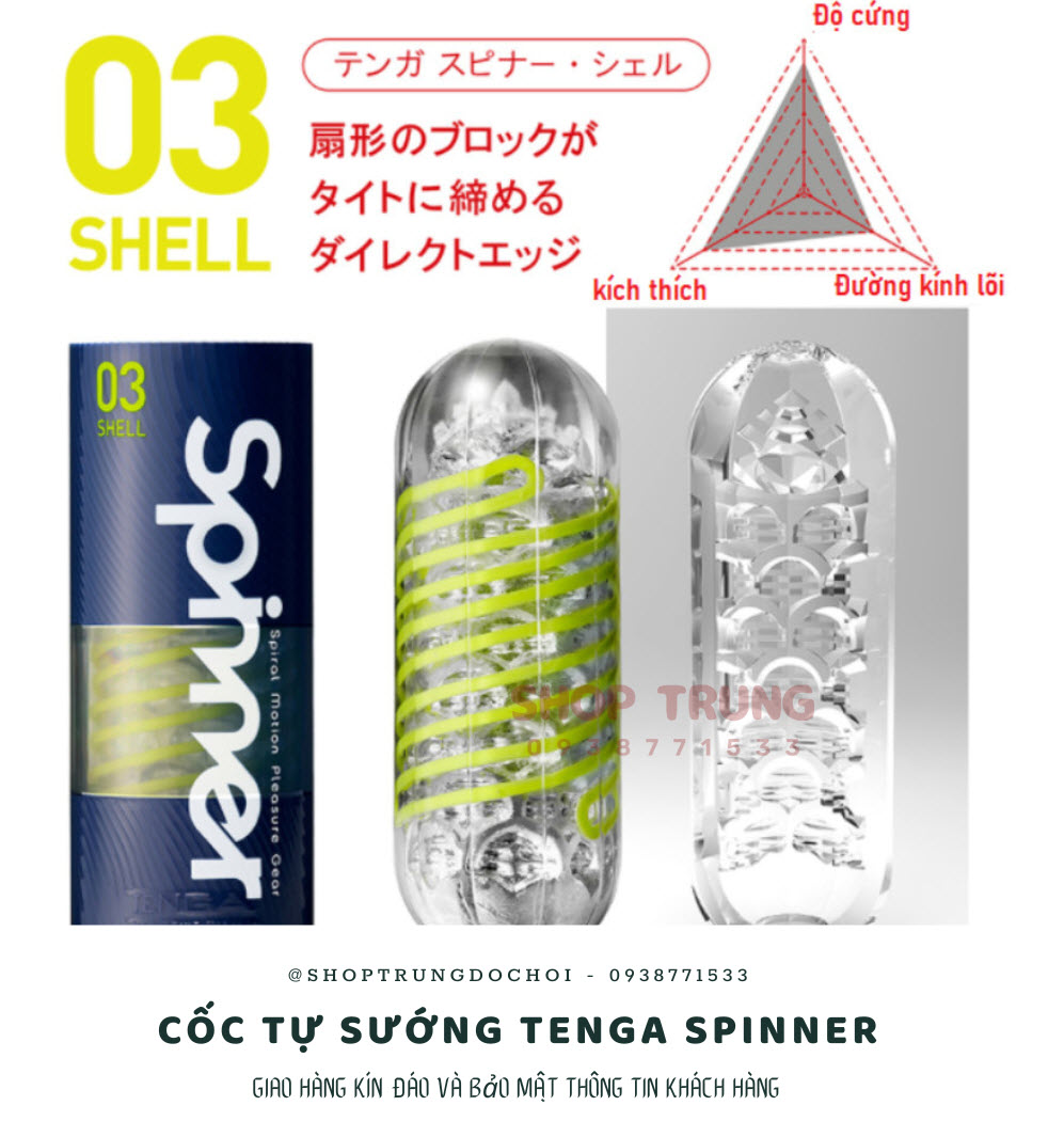 Review cốc thủ dâm Tenga Spinner Nhật Bản công nghệ xoắn độc