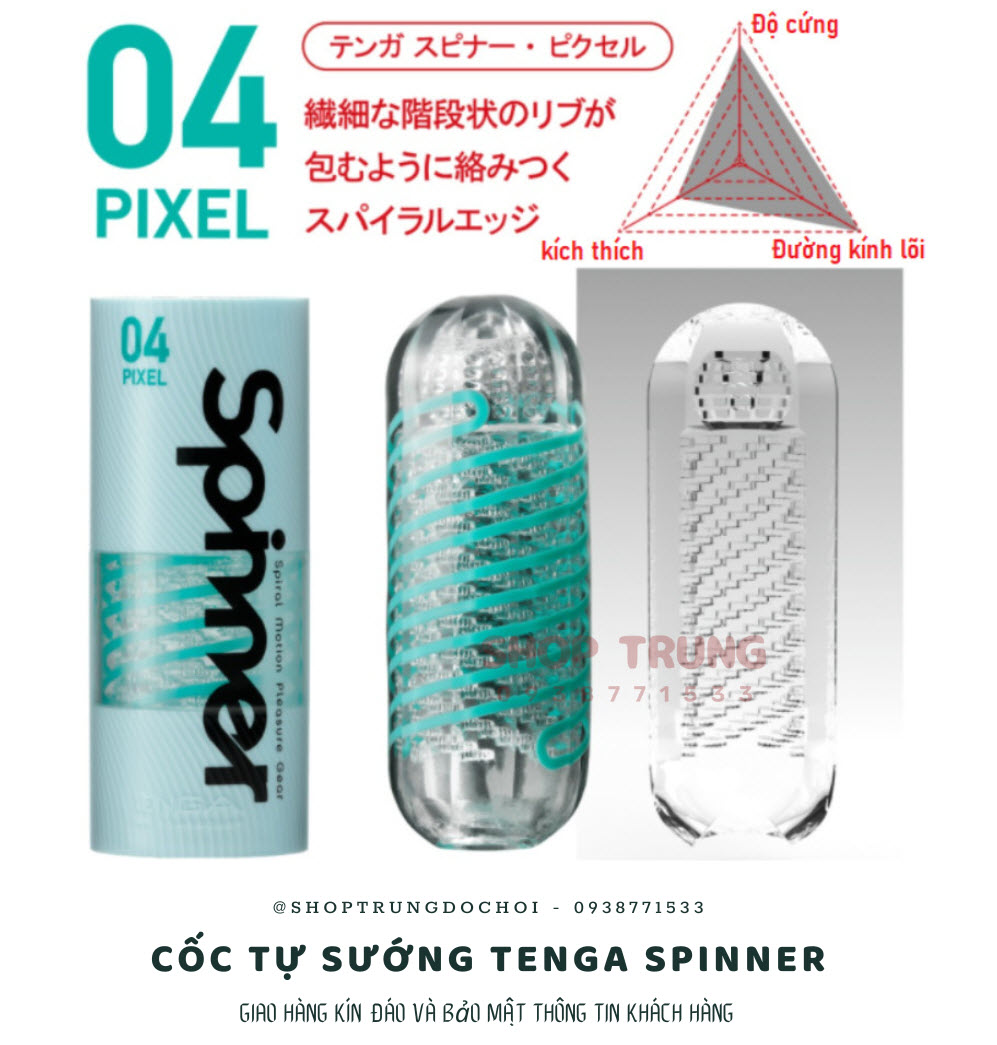 Review cốc thủ dâm Tenga Spinner Nhật Bản công nghệ xoắn độc