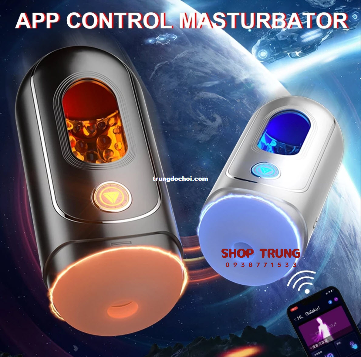 Cốc Tự Sướng Galaku Rung Mini 10 Chế Động Kèm App Điều Khiển