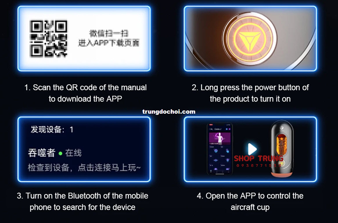 Cốc Tự Sướng Galaku Rung Mini 10 Chế Động Kèm App Điều Khiển