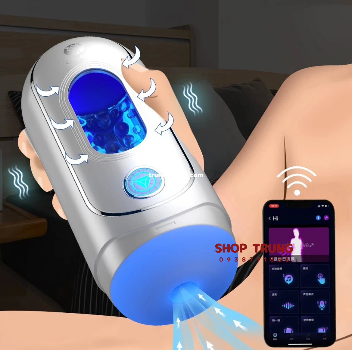 Cốc Tự Sướng Galaku Rung Mini 10 Chế Động Kèm App Điều Khiển