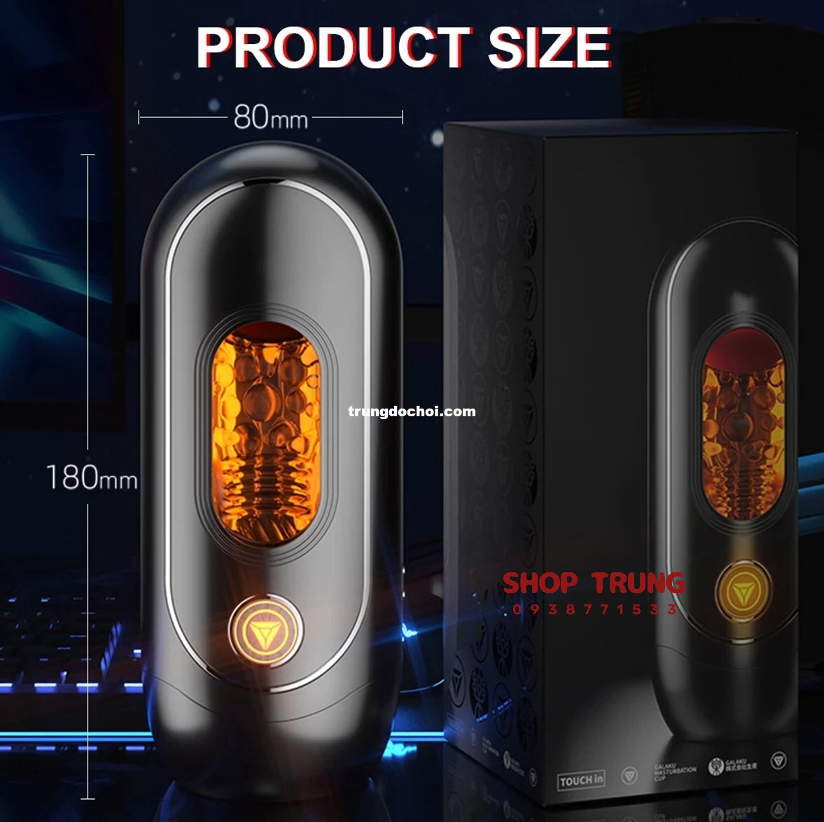 Cốc Tự Sướng Galaku Rung Mini 10 Chế Động Kèm App Điều Khiển