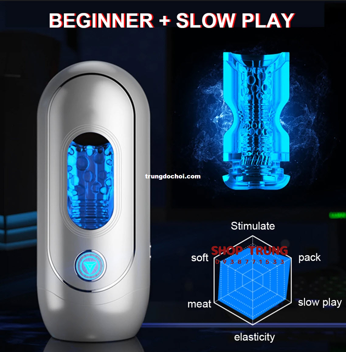 Cốc Tự Sướng Galaku Rung Mini 10 Chế Động Kèm App Điều Khiển