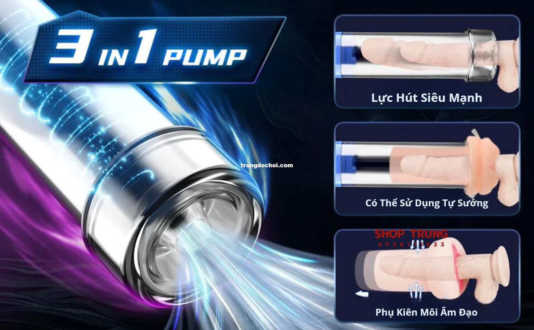 Máy tập dương vật tự động LCD tăng kích thước an toàn nhanh