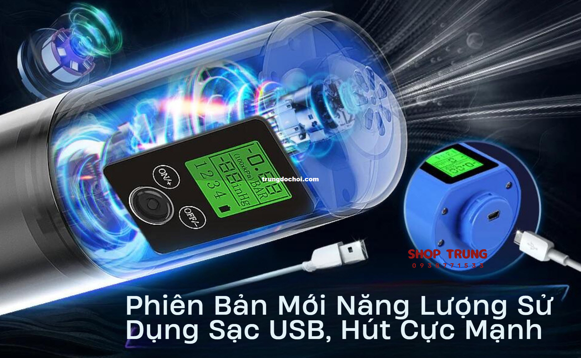 Máy tập dương vật tự động LCD tăng kích thước an toàn nhanh