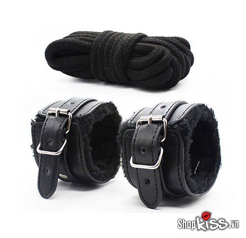 Bộ đồ chơi bạo dâm 10 món da cao cấp bao gồm khóa roi bịt mắt trói bondage