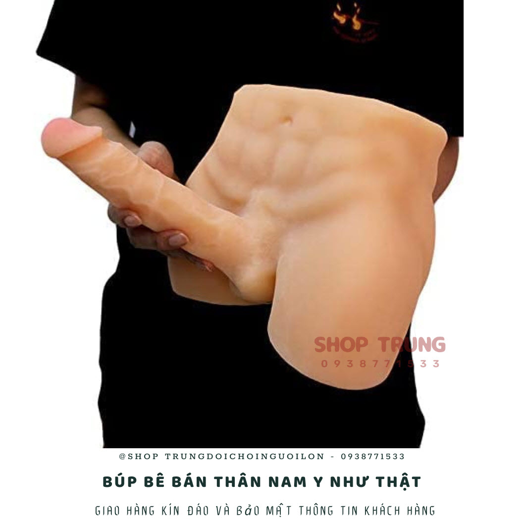 Búp bê bán thân nam TPE silicon chân thật dương vật thật 29cm