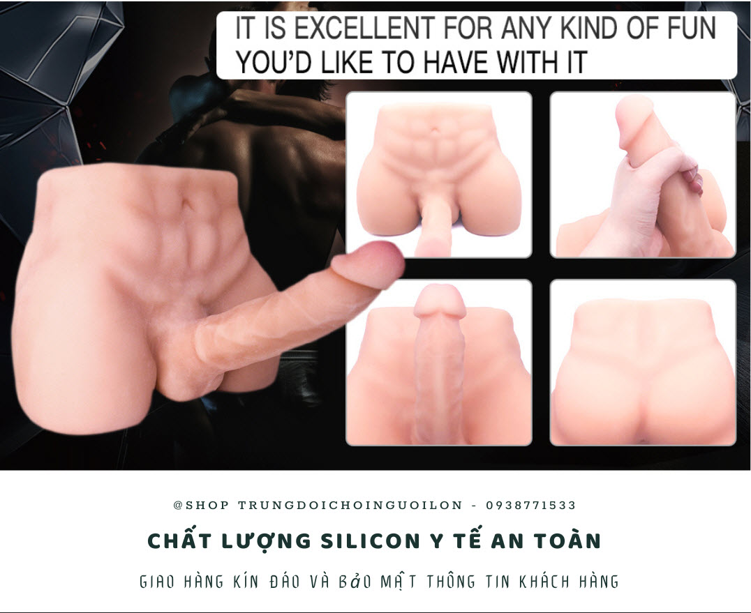 Búp bê bán thân nam TPE silicon chân thật dương vật thật 29cm