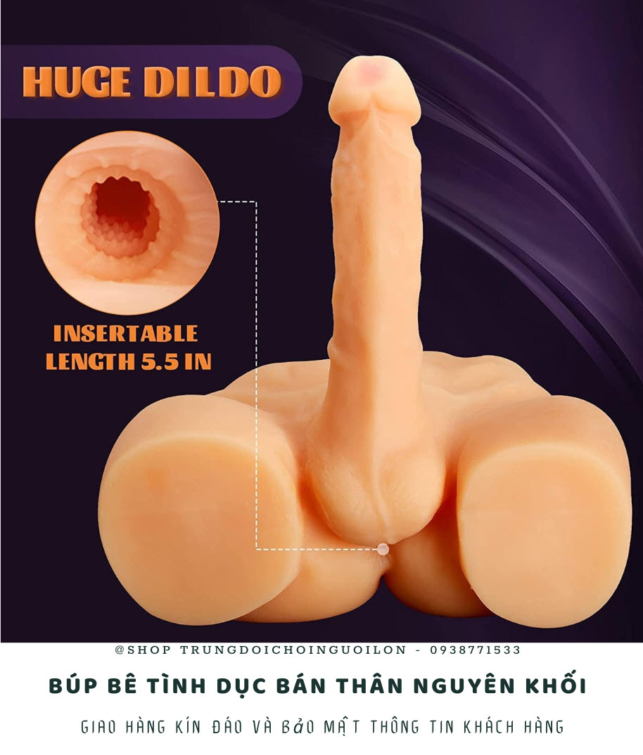 Búp bê bán thân nam TPE silicon chân thật dương vật thật 29cm