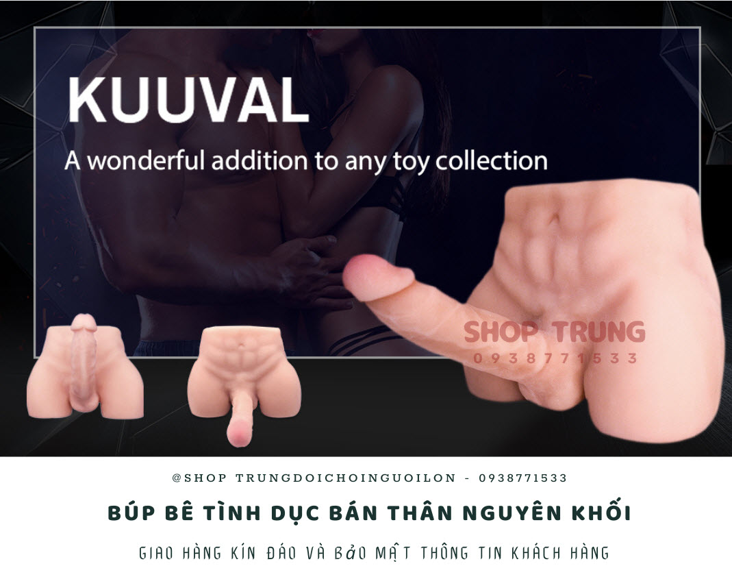 Búp bê bán thân nam TPE silicon chân thật dương vật thật 29cm