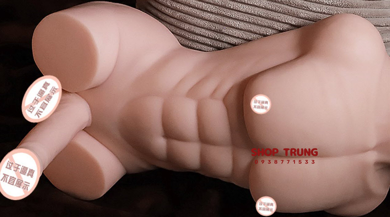 Búp bê bán thân nam size nhỏ cơ bắp silicon y tế an toàn thăng hoa