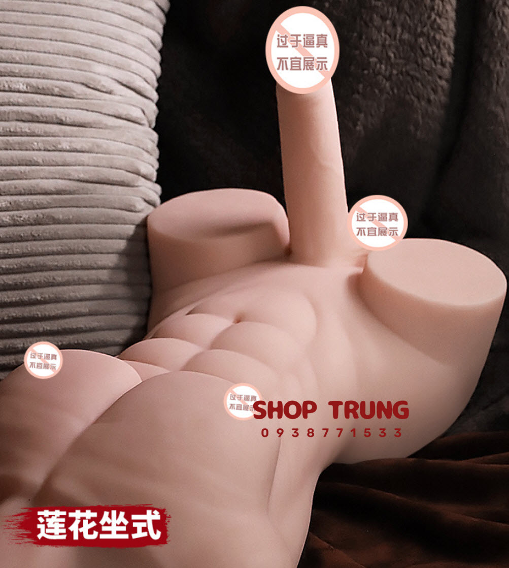Búp bê bán thân nam size nhỏ cơ bắp silicon y tế an toàn thăng hoa