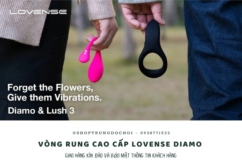 Vòng rung Lovense Diamo bluetooth cao cấp kích thích âm vật chống xuất tinh sớm