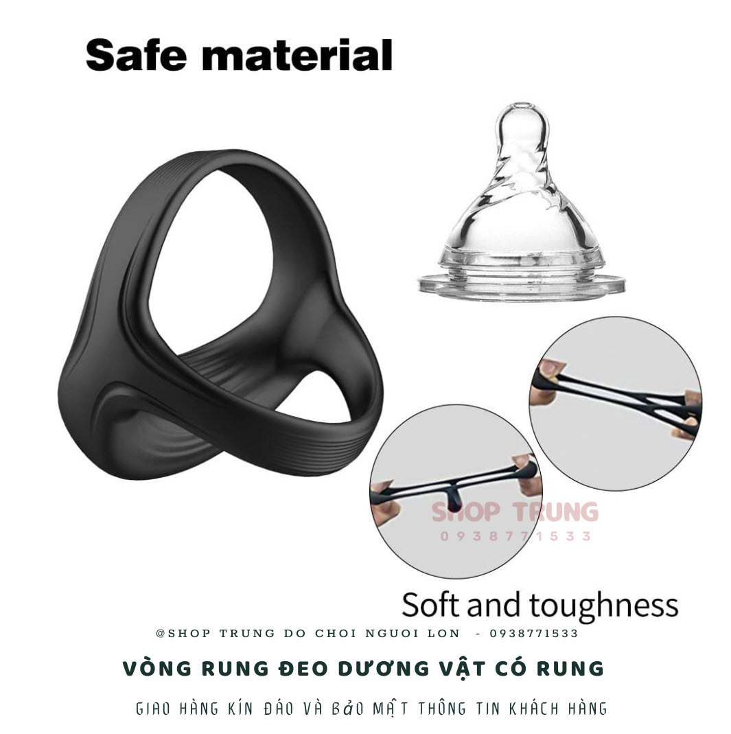 Vòng đeo dương vật rung cao cấp Cockring tăng khoái cảm nam