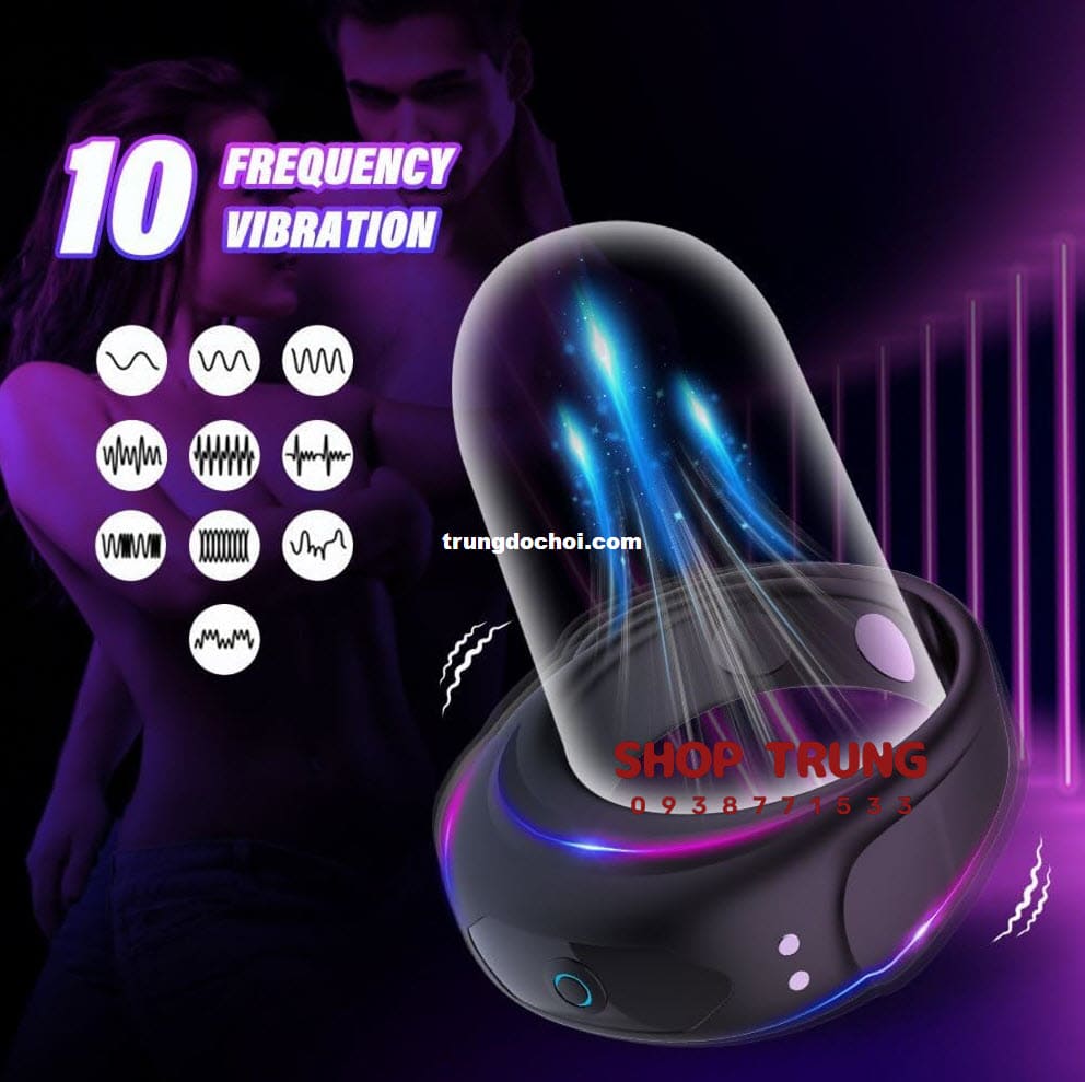 Vòng rung đeo dương vật 10 chế độ kéo dài thời gian