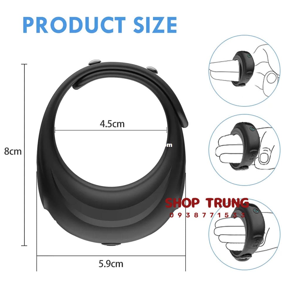 Vòng rung đeo dương vật 10 chế độ kéo dài thời gian