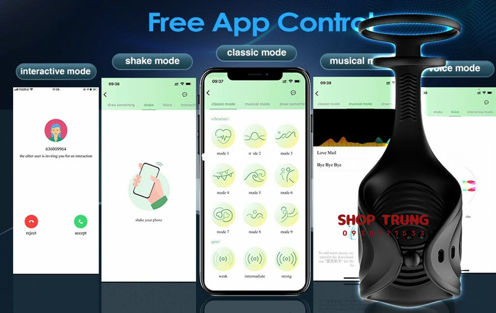 Vòng rung điều khiển từ xa qua App tăng khoái cảm nam nữ