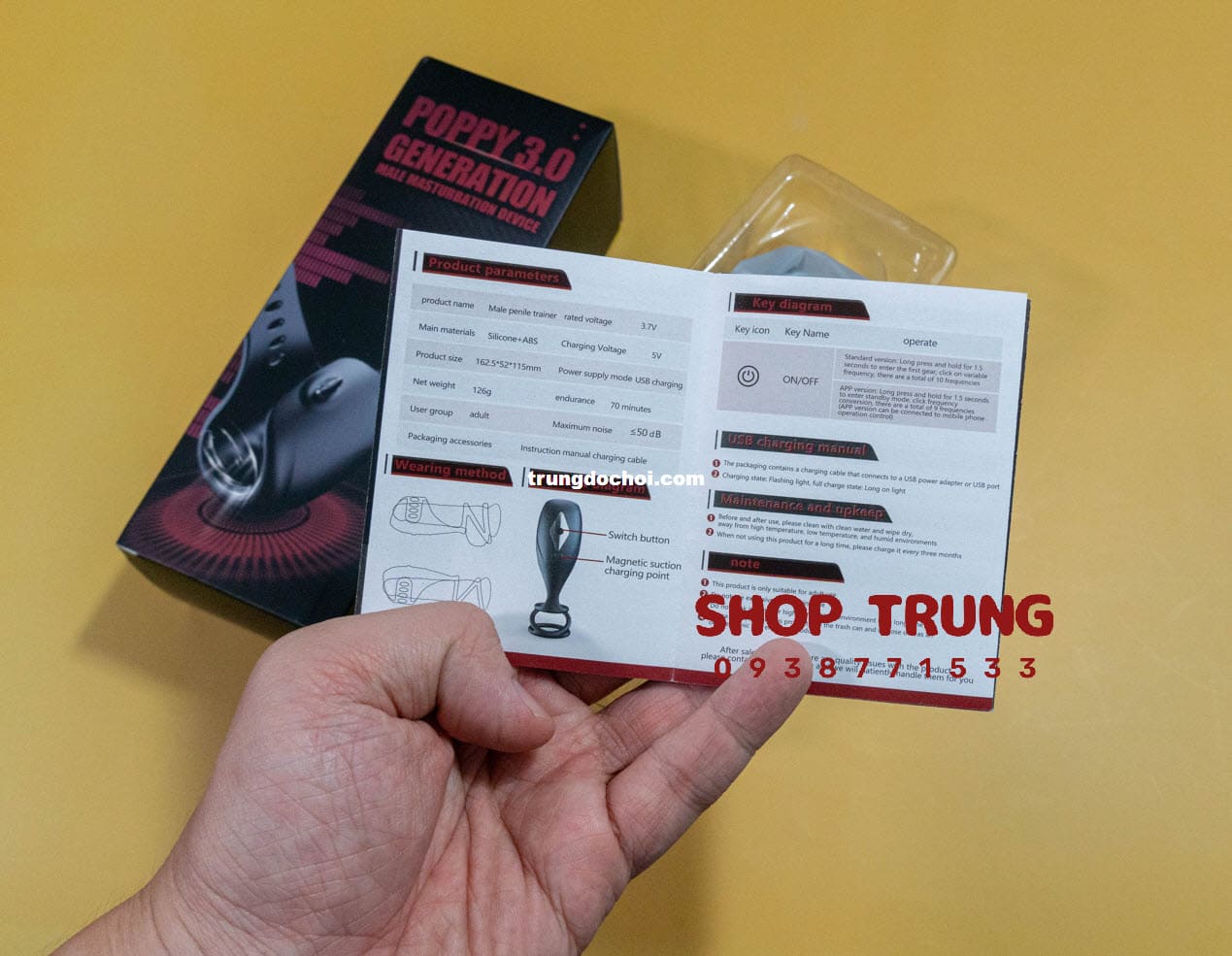 Vòng Rung Poppy 3.0 Mạnh Mẽ Kích Thích Cực Phê Siêu Bền