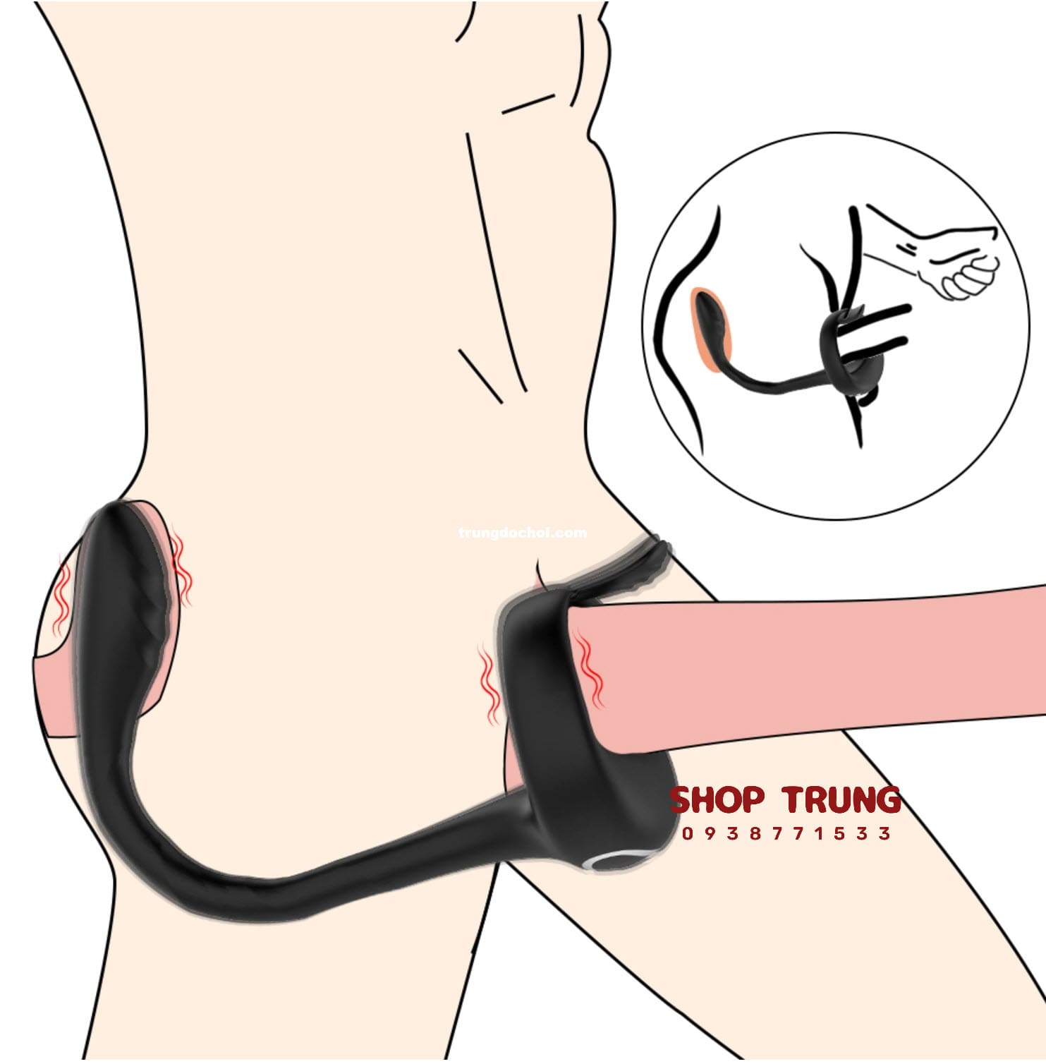 Vòng rung dương vật kích thích cực đỉnh tăng khoái cảm