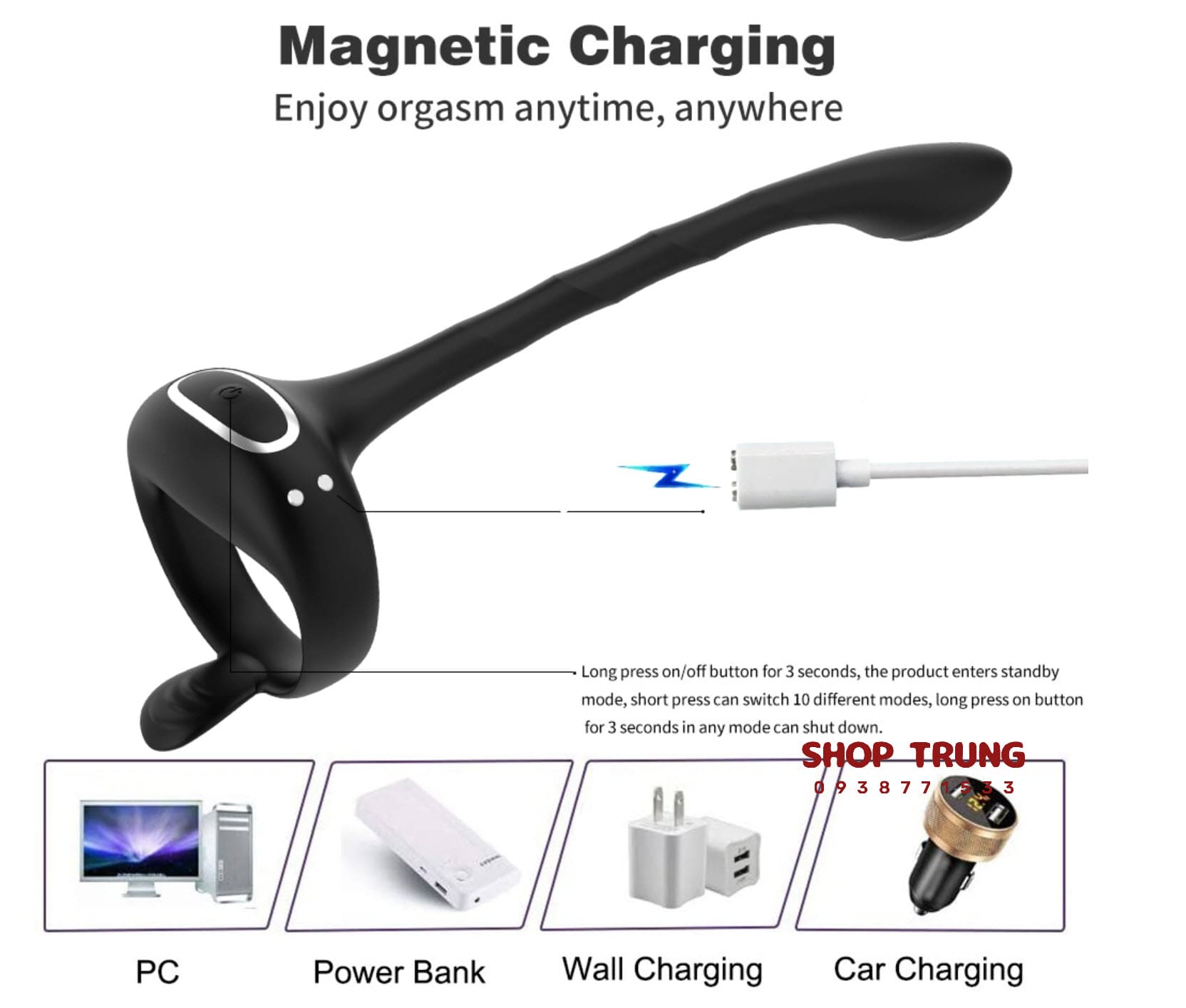 Vòng rung dương vật kích thích cực đỉnh tăng khoái cảm